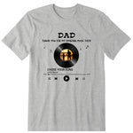 Dad Has Amazing Music Taste Personalized T-Shirt, Hoodie & Sweatshirt - Photo, song, song name, artist name, song duration can be customized