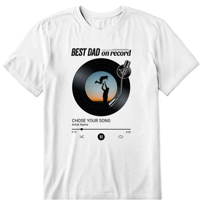 Best Dad On Favorite Song Personalized T-Shirt, Hoodie & Sweatshirt - Song, name, artist, song duration can be customized