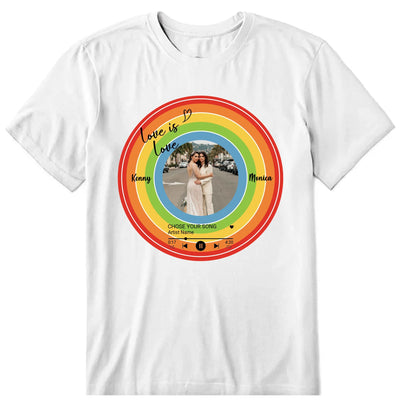 The Song Of Us LGBT Personalized T-Shirt, Hoodie & Sweatshirt - Song, name, song name, artist, song duration can be customized