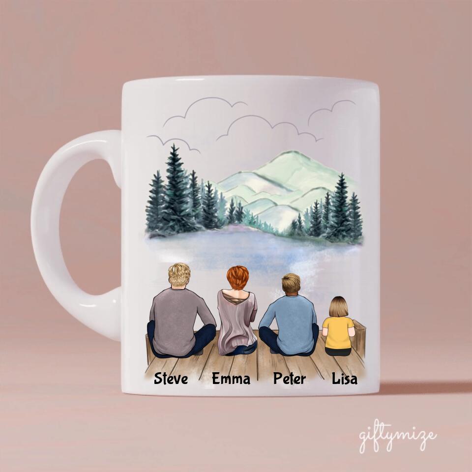 Diane Family Personalized Mug - Name, skin, hair, background, quote can be customized - Giftymize™️