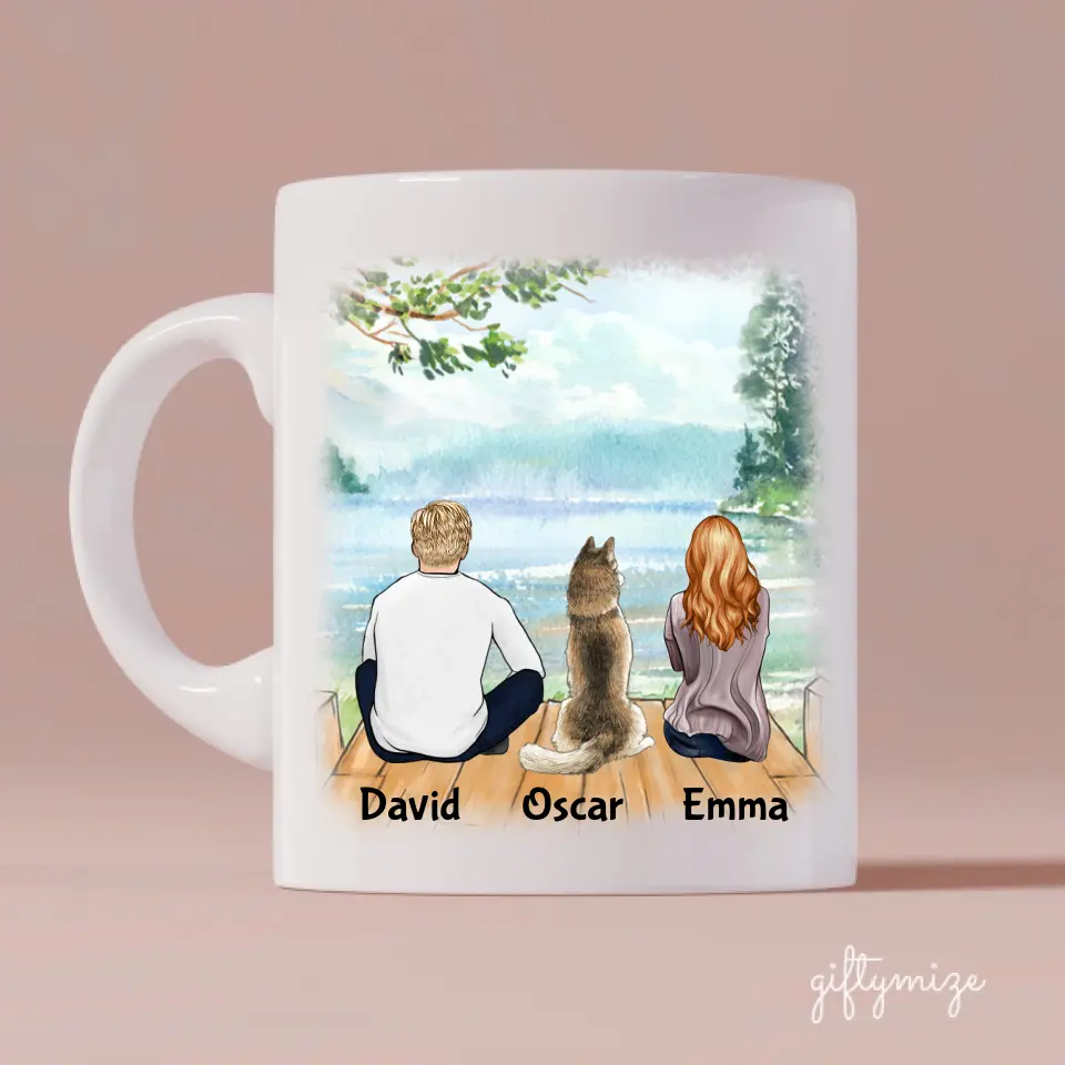 Girl and Dogs Personalized Mug - Name, skin, hair, dog, background, qu –  Giftymize™️