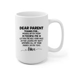 Dog Parent is awesome Personalized Mug - Name, skin, hair, dog, background, quote can be customized - Giftymize™️