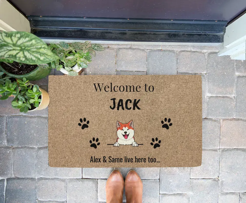 Dog sales welcome mat