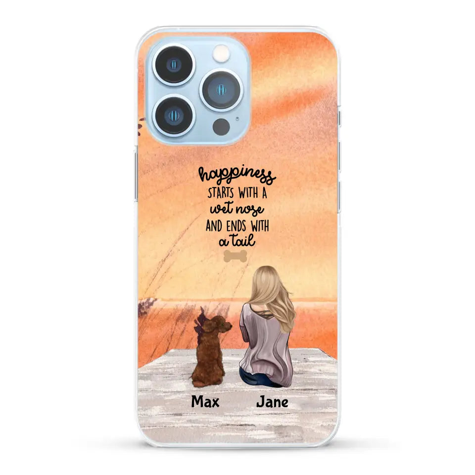 Girl and Dogs - Personalized Phone Case – Giftymize™️