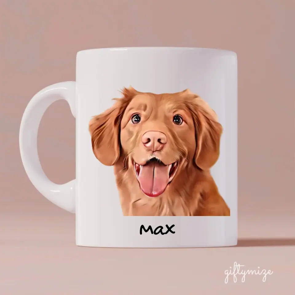 Cartoonize Dog Photo Personalized Mug - photo, quote can be customized