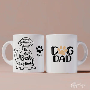 The Best Dog Dad Personalized Mug - Quote, name can be customized