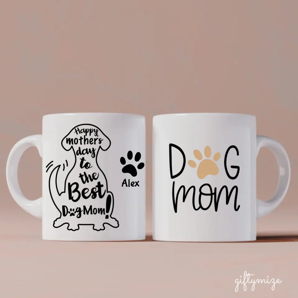 The Best Dog Mom Personalized Mug - Quote, name can be customized - Giftymize™️