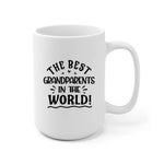 Dogs and Grandparents Personalized Mug - Name, skin, hair, dog, background, quote can be customized