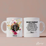 Dog Circle Flower Frame Upload Photo Personalized Mug - Photo, quote, name can be customized