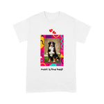 Dog Geometry Color Frame Personalized T-Shirt - Photo, text can be customized