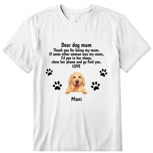 Funny Dog Mom Personalized T-Shirt - Dog, name, can be customized