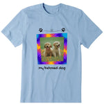 Dog Water Color Frame Personalized T-Shirt - Photo, text can be customized