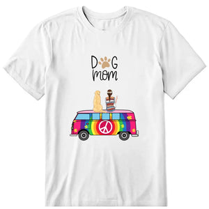 Boho Girl and Dogs Personalized T-Shirt - Skin, hair, dog, quote can be customized