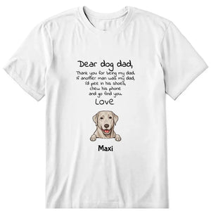 Dear Dog Dad Personalized T-Shirt - Dog, name can be customized