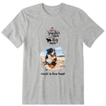 Dog Water Shape Upload Photo Personalized T-Shirt - Photo, quote, name can be customized