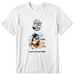 Dog Water Shape Upload Photo Personalized T-Shirt - Photo, quote, name can be customized