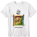 Dog Pencil Frame Photo Upload Personalized T-Shirt - Photo, name, quote, can be customized