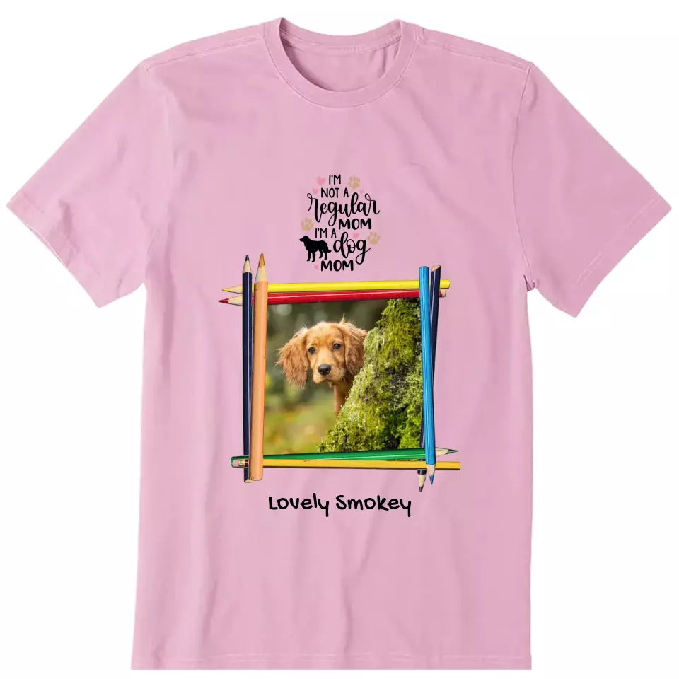 Dog Pencil Frame Photo Upload Personalized T-Shirt - Photo, name, quote, can be customized - Giftymize™️