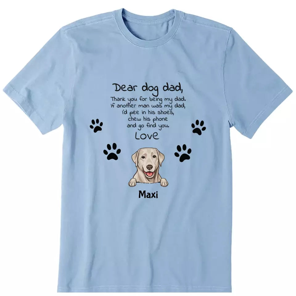 Funny Dog Dad Personalized T-Shirt - Dog, name, can be customized