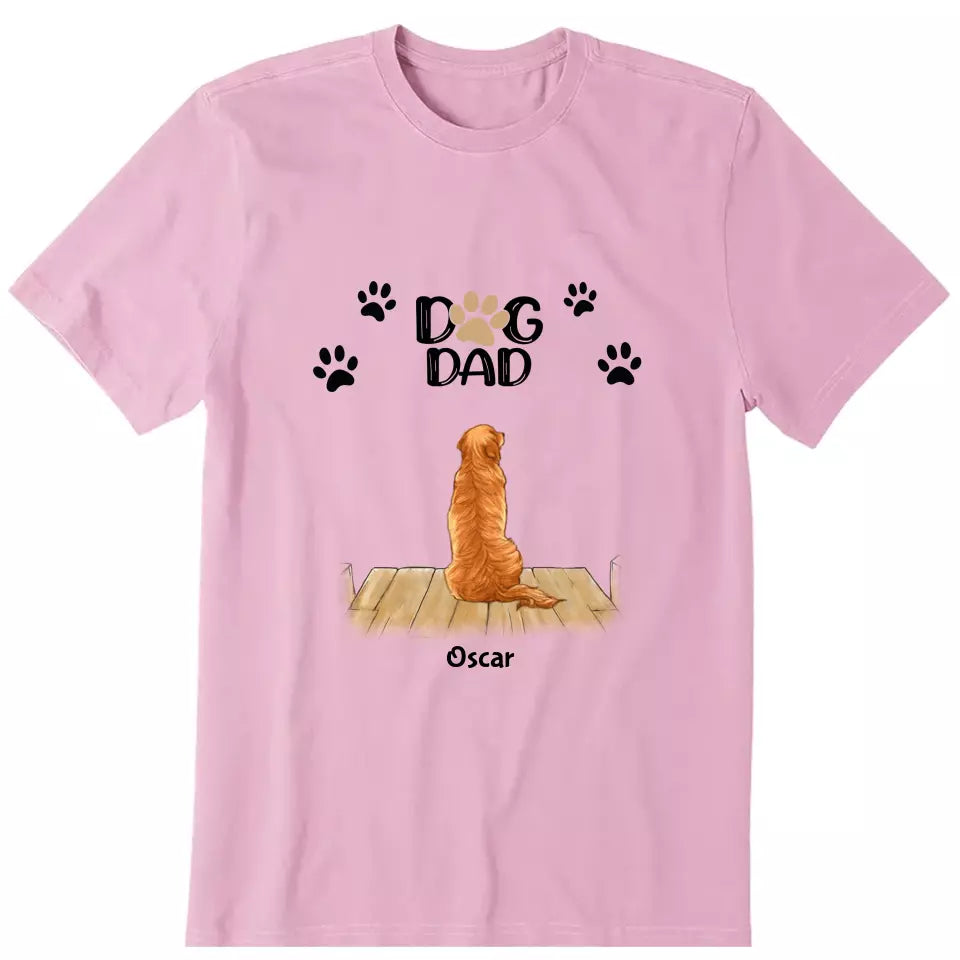 Adorable Dog Dad Personalized T-Shirt - Dog, name, quote can be customized - Giftymize™️