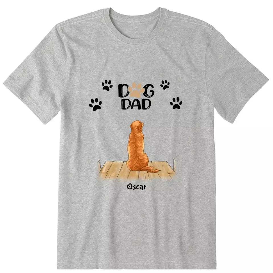 Adorable Dog Dad Personalized T-Shirt - Dog, name, quote can be customized - Giftymize™️