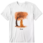 Dog Watching The Scenery Personalized T-Shirt - Dog, name, background can be customized