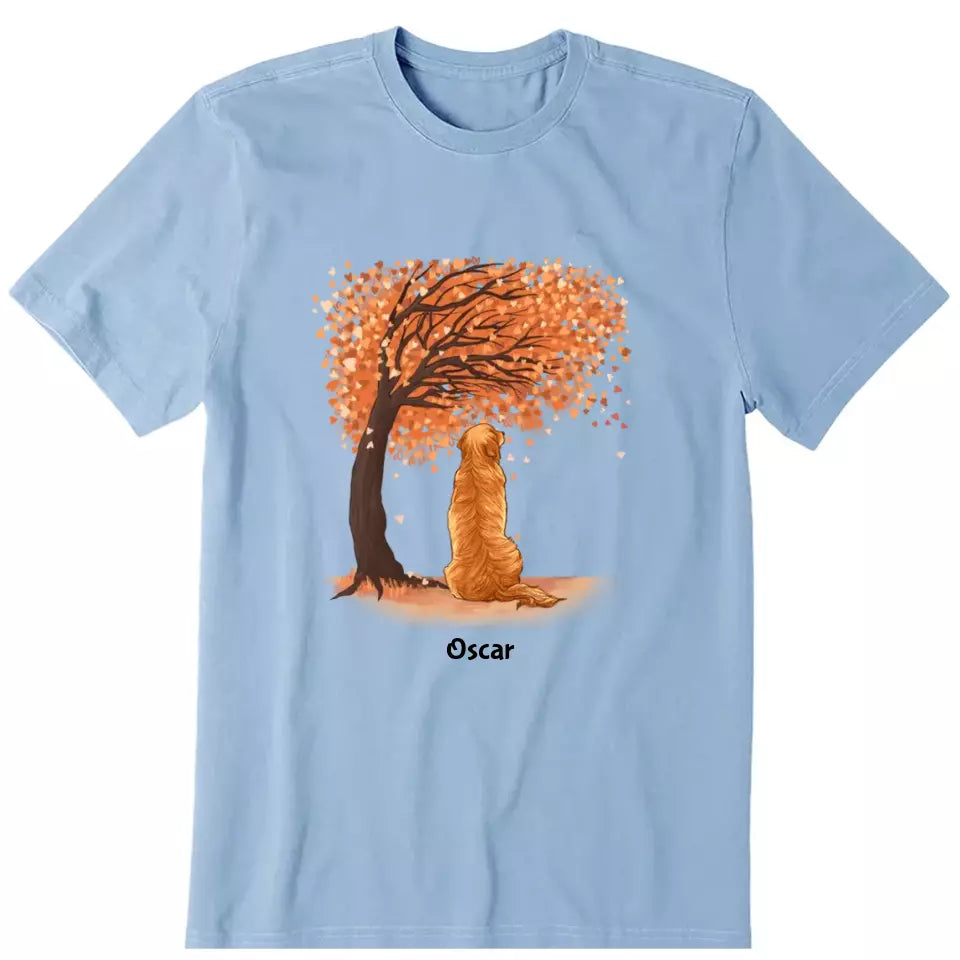 Dog Watching The Scenery Personalized T-Shirt - Dog, name, background can be customized