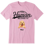 Human Belong To Dog Personalized T-Shirt - Dog, name can be customized