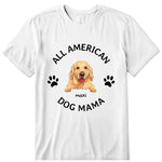 American Dog Mama Personalized T-Shirt - Dog, name can be customized