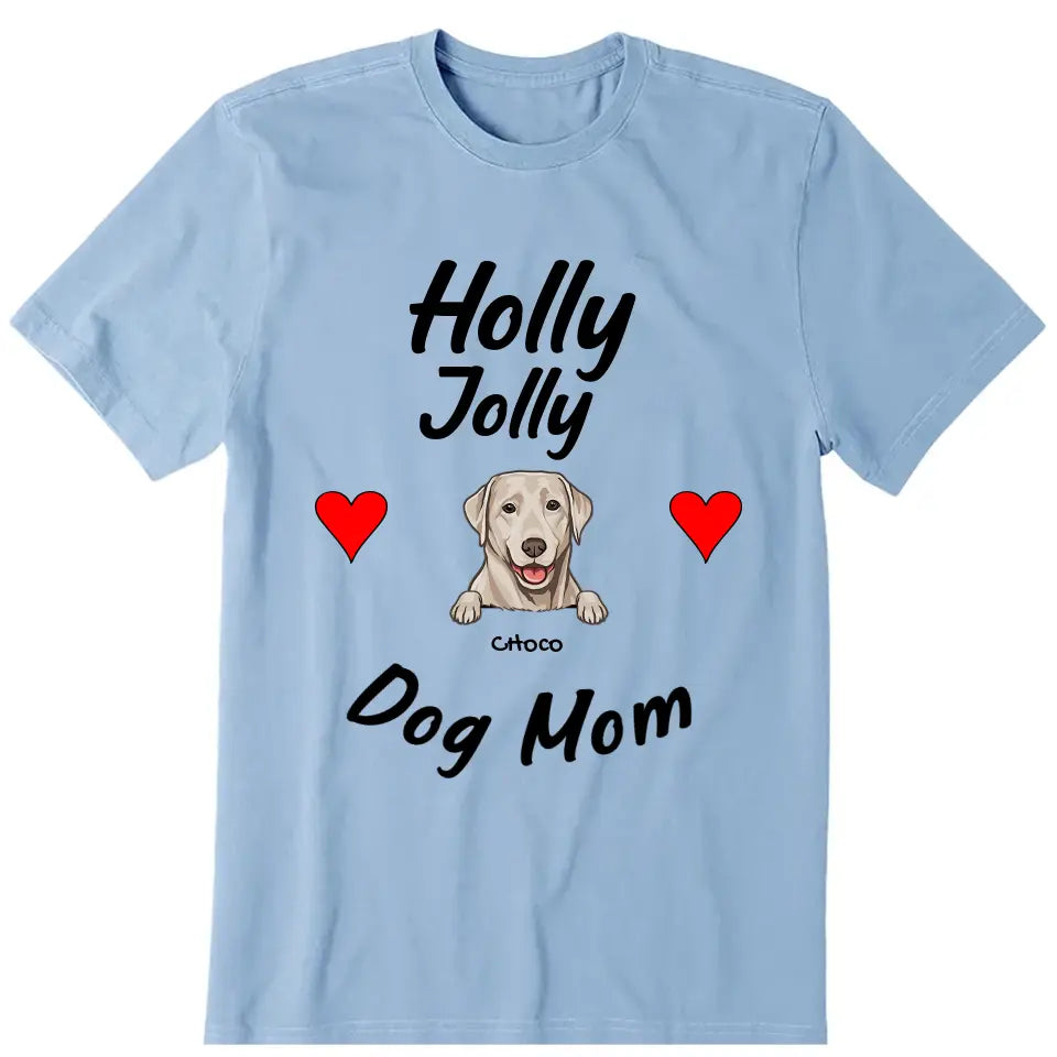 Jolly Dog Mama Personalized T-Shirt - Dog, name can be customized