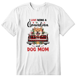 I Love Being A Dog Mom Personalized Photo Upload T-Shirt, Hoodie & Sweatshirt - Name, dog can be customized