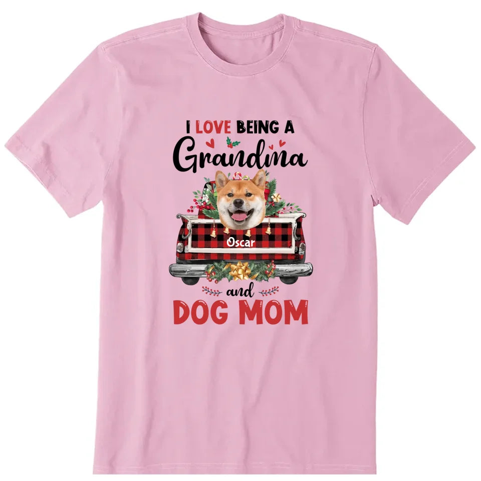 I Love Being A Dog Mom Personalized Photo Upload T-Shirt, Hoodie & Sweatshirt - Name, dog can be customized