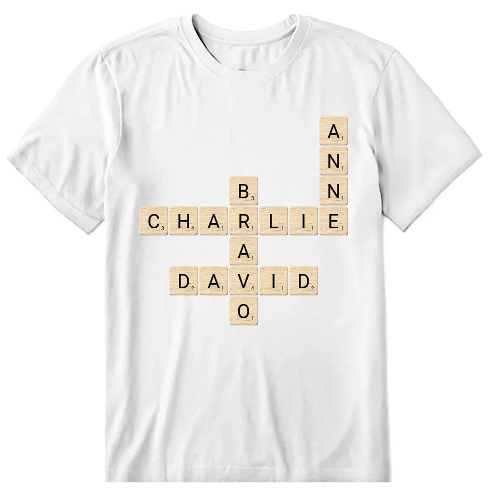 Funny Scrabble Puzzle Personalized T-Shirt, Hoodie & Sweatshirt - Name can be customized