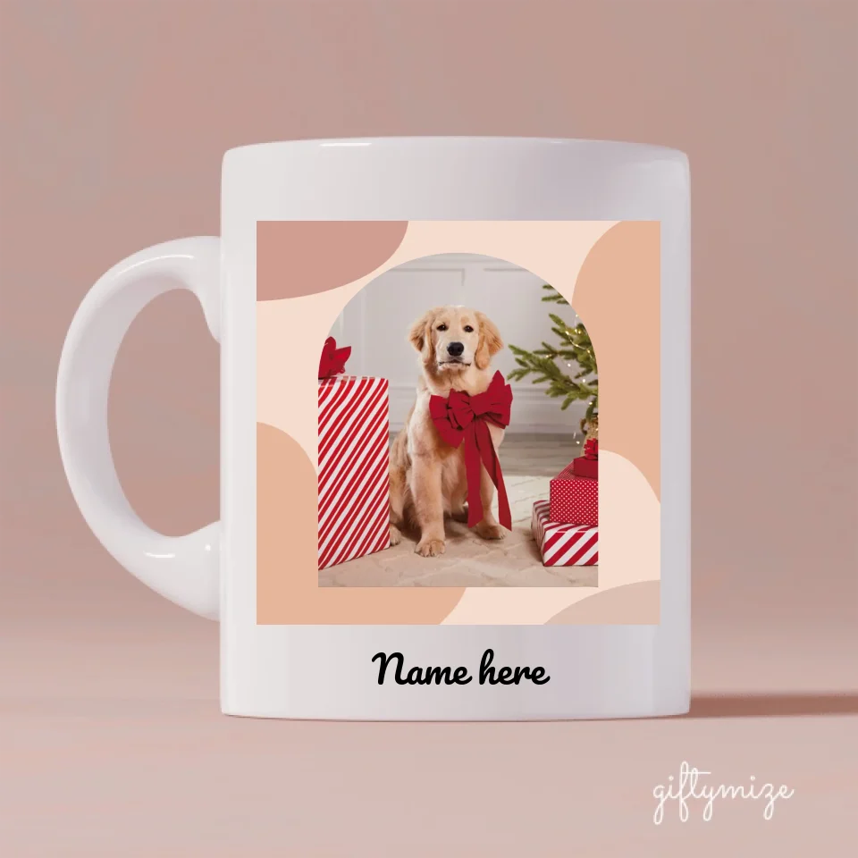 Dog Christmas Gift Personalized Mug - Name, photo, quote can be customized