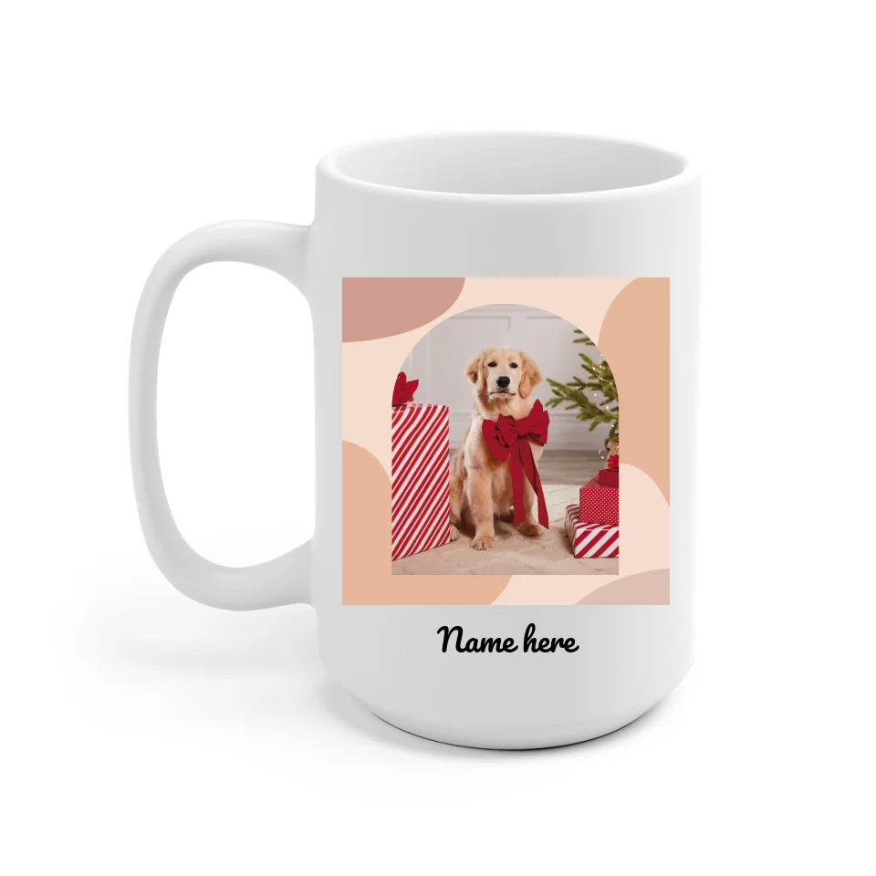 Dog Christmas Gift Personalized Mug - Name, photo, quote can be customized