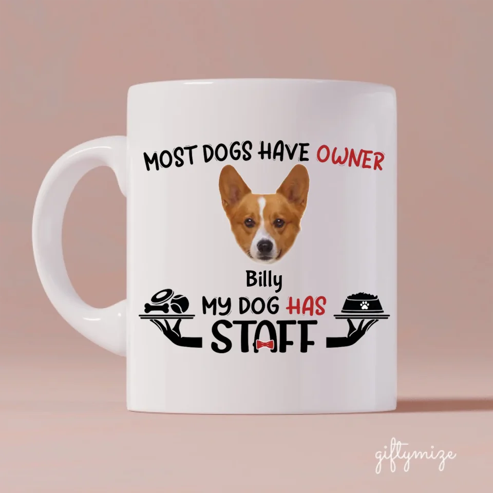 My Dog Has Staff Personalized Mug - Photo, name, dog can be customized