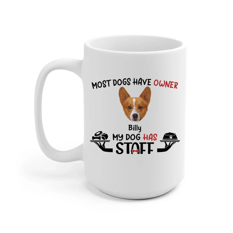 My Dog Has Staff Personalized Mug - Photo, name, dog can be customized