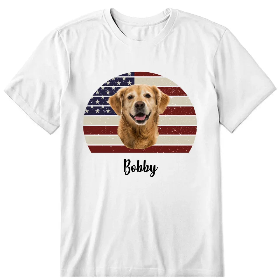 In Dog We Trust Personalized Photo Upload T-Shirt, Hoodie & Sweatshirt - Photo, name, dog, background can be customized