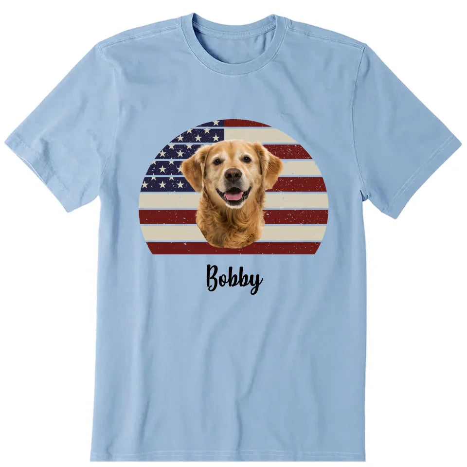 In Dog We Trust Personalized Photo Upload T-Shirt, Hoodie & Sweatshirt - Photo, name, dog, background can be customized