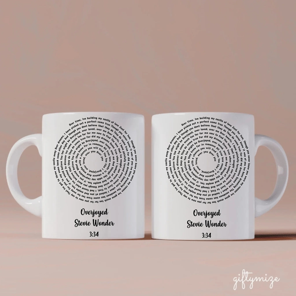 Your Favorite Song Personalized Mug - Song, song name, artist, song duration can be customized