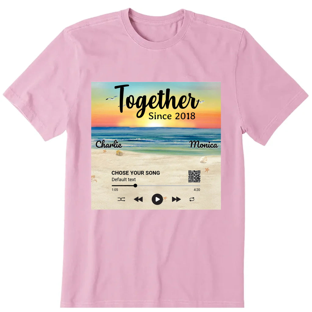 Together Since Song Search Personalized T-Shirt, Hoodie & Sweatshirt - Song, song name, artist name, duration can be customized