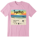 Together Since Song Search Personalized T-Shirt, Hoodie & Sweatshirt - Song, song name, artist name, duration can be customized