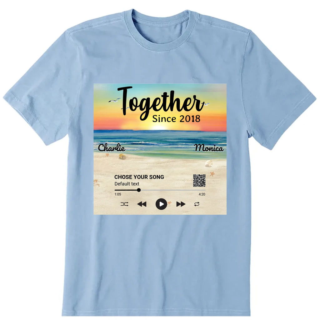 Together Since Song Search Personalized T-Shirt, Hoodie & Sweatshirt - Song, song name, artist name, duration can be customized