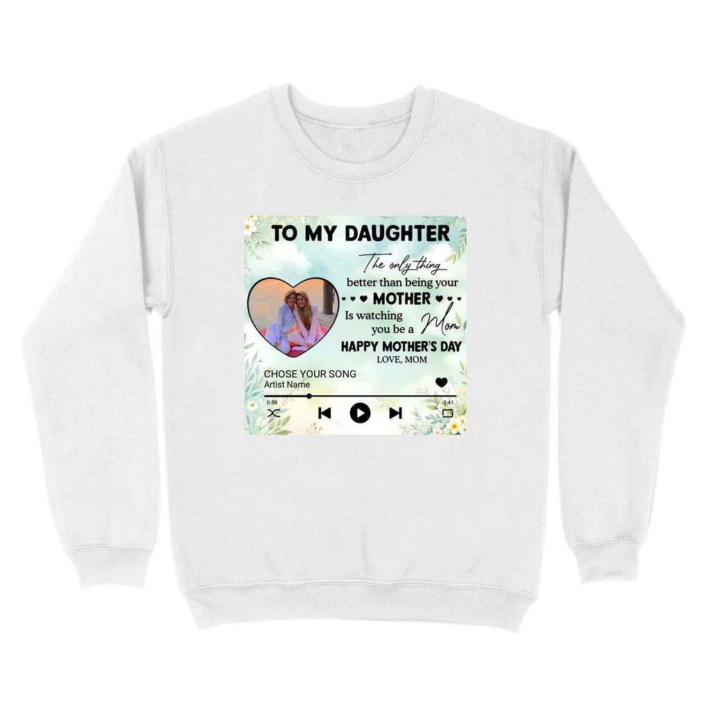 From Daughter To Mom Personalized T-Shirt, Hoodie Sweatshirt