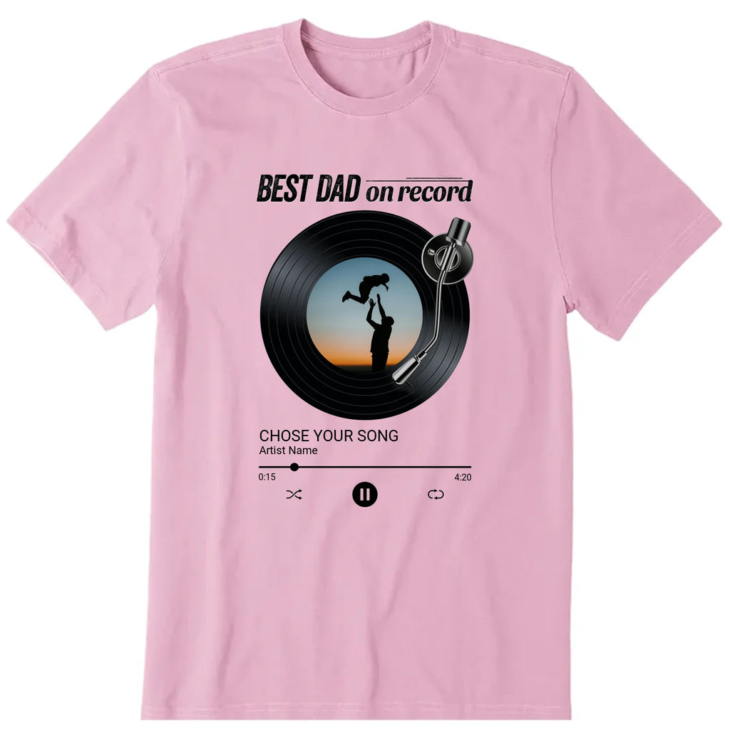 Best Dad On Favorite Song Personalized T-Shirt, Hoodie & Sweatshirt - Song, name, artist, song duration can be customized