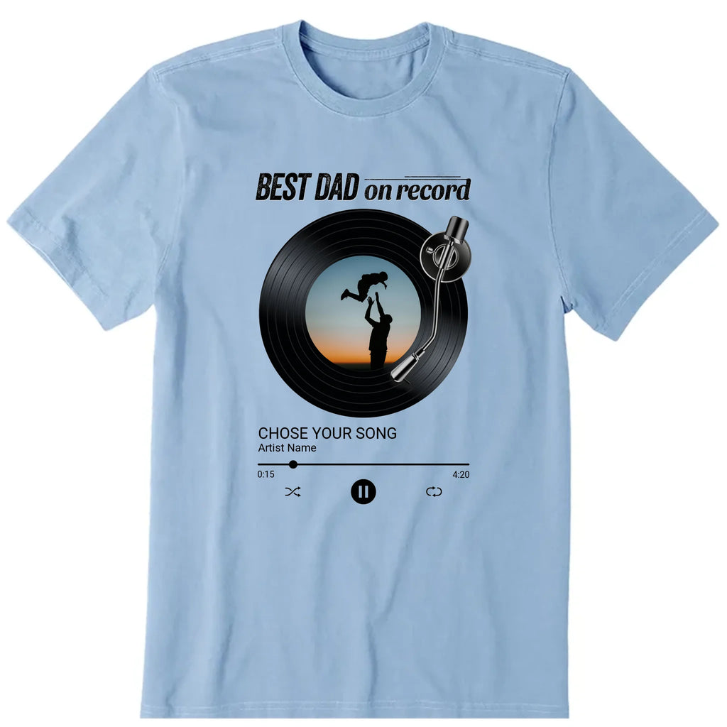 Best Dad On Favorite Song Personalized T-Shirt, Hoodie & Sweatshirt - Song, name, artist, song duration can be customized