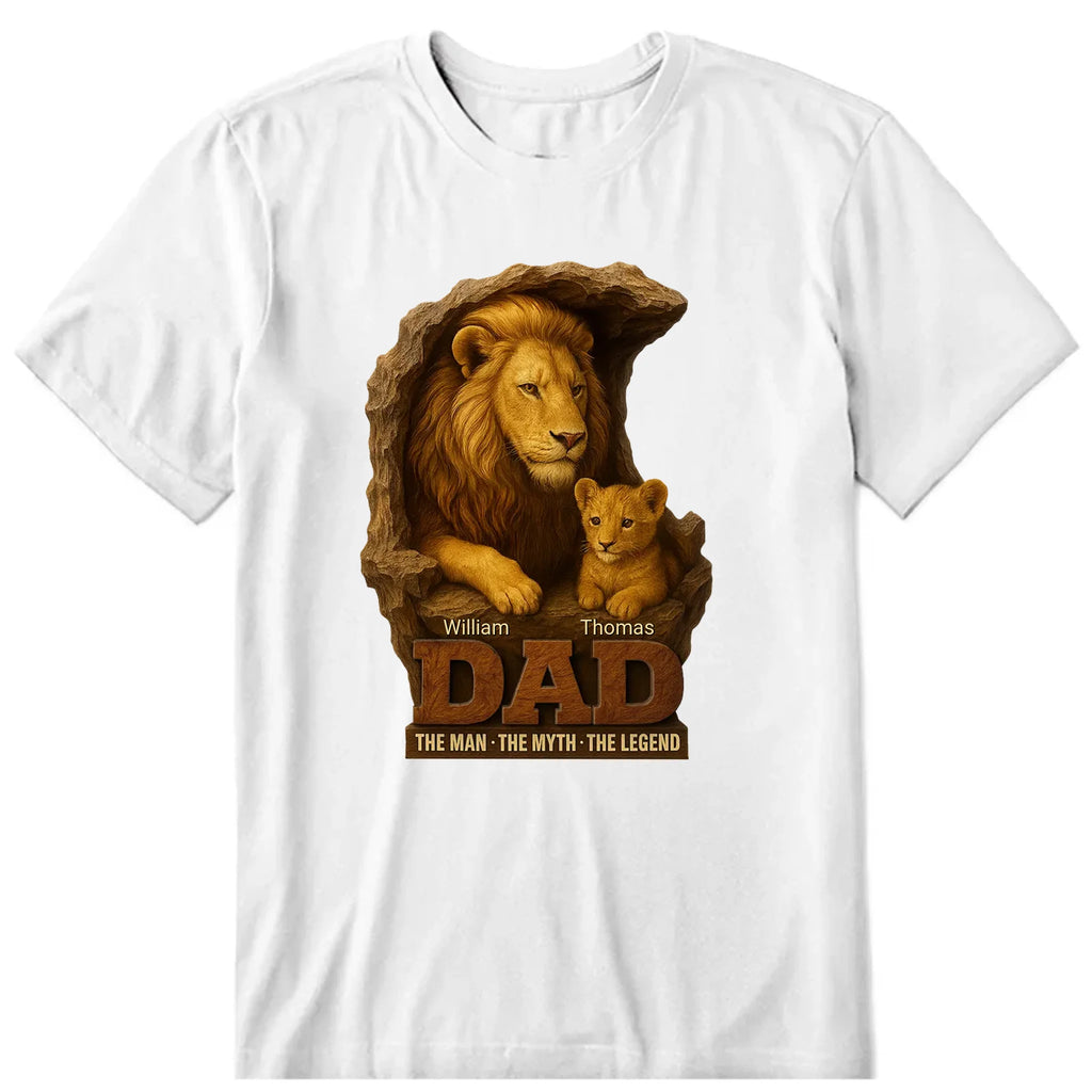 Lion Dad And Kids Personalized T-Shirt, Hoodie & Sweatshirt - Name can be customized