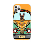 Dogs on Hippie Van Personalized Phone Case for iPhone - Dog, Name can be customized