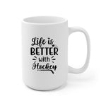 Hockey Couples For Life Personalized Mug -Name, skin, clothes, hair, background, quote can be customized