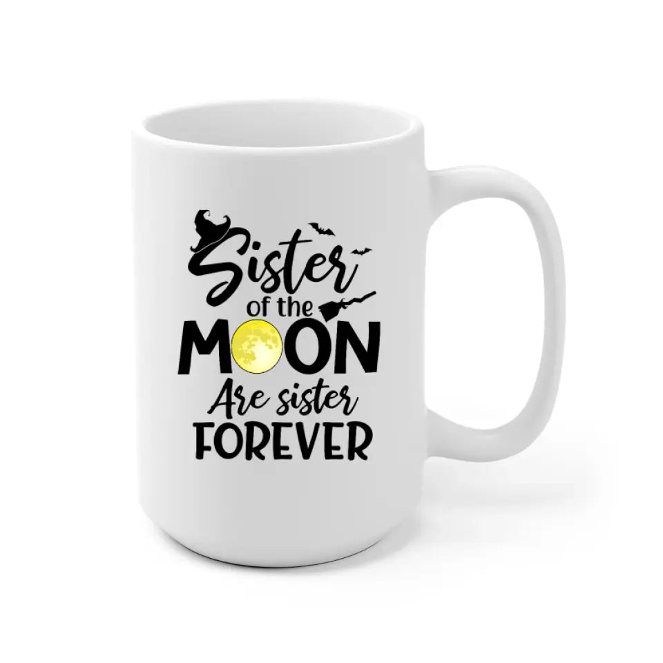 Halloween Personalized Mug Gift For Sisters Best Friends - Name, skin, hair, quote can be customized